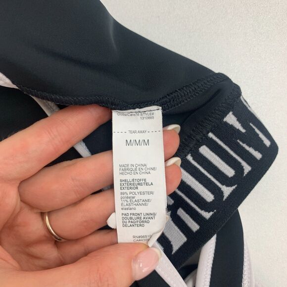 Under Armour Compression Sports Bra Womens M Medium Black Crossback Scoop Neck - Picture 8 of 12